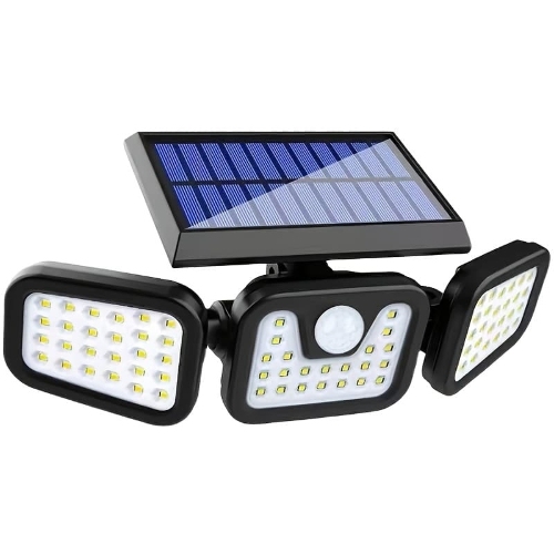 Solar-Powered Motion Sensor Wall Light with Dual Adjustable Heads